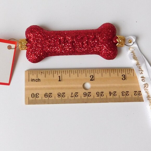 Dog Bone Theme Glass Ornament Lot- Ornaments to Remember Metallic Labrador - Picture 7 of 10